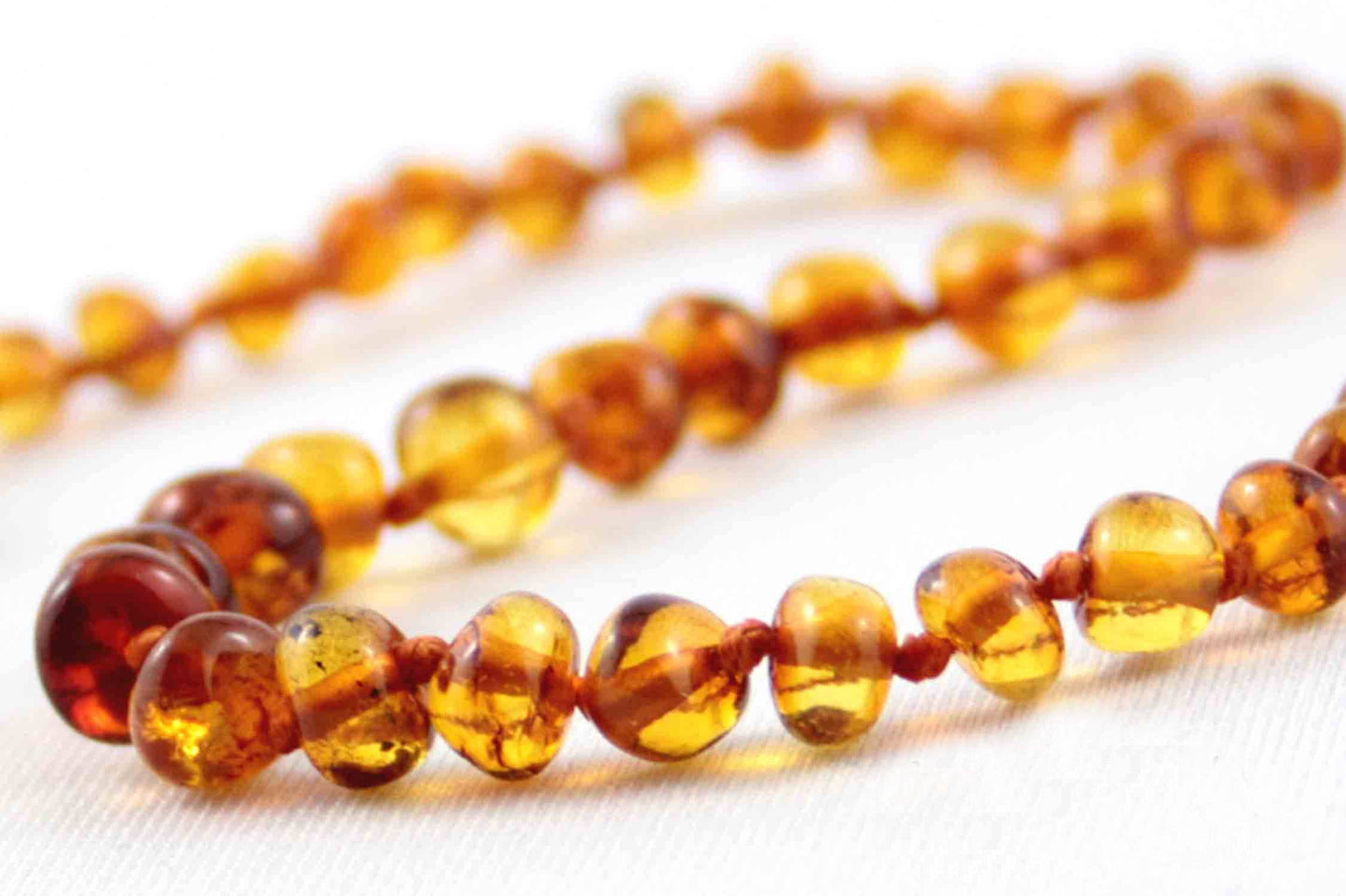 Caramel-Circle-13 inch Amber Necklace