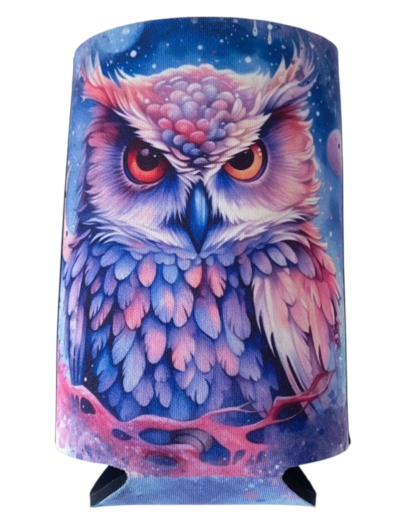 Cute Owl Quote Flat Stubby Holder Cooler