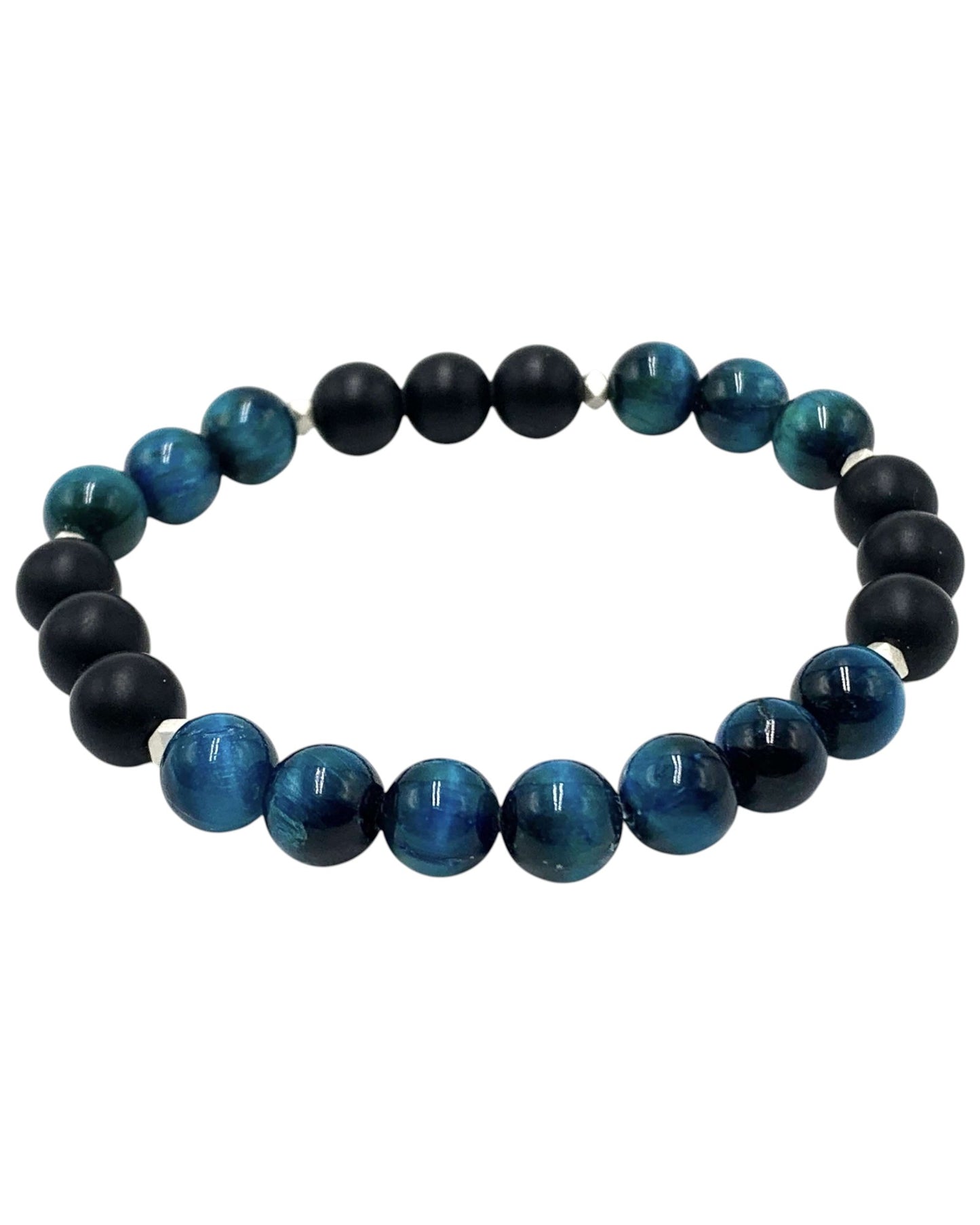 Teal Tiger Eye bracelet