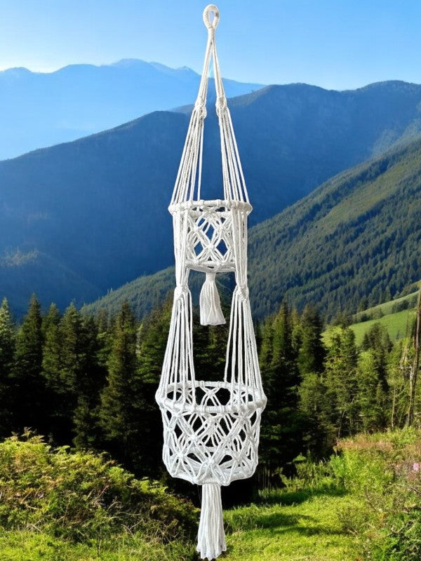 Macrame Double Pot Hanger