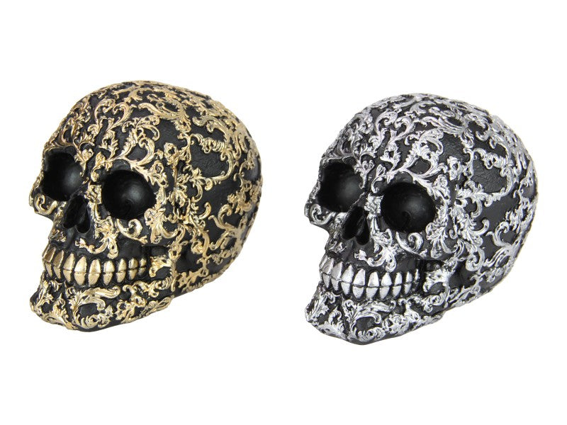 Black Skull w/Gold & Silver Designs