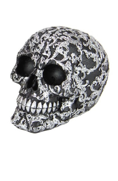 Black Skull w/Gold & Silver Designs