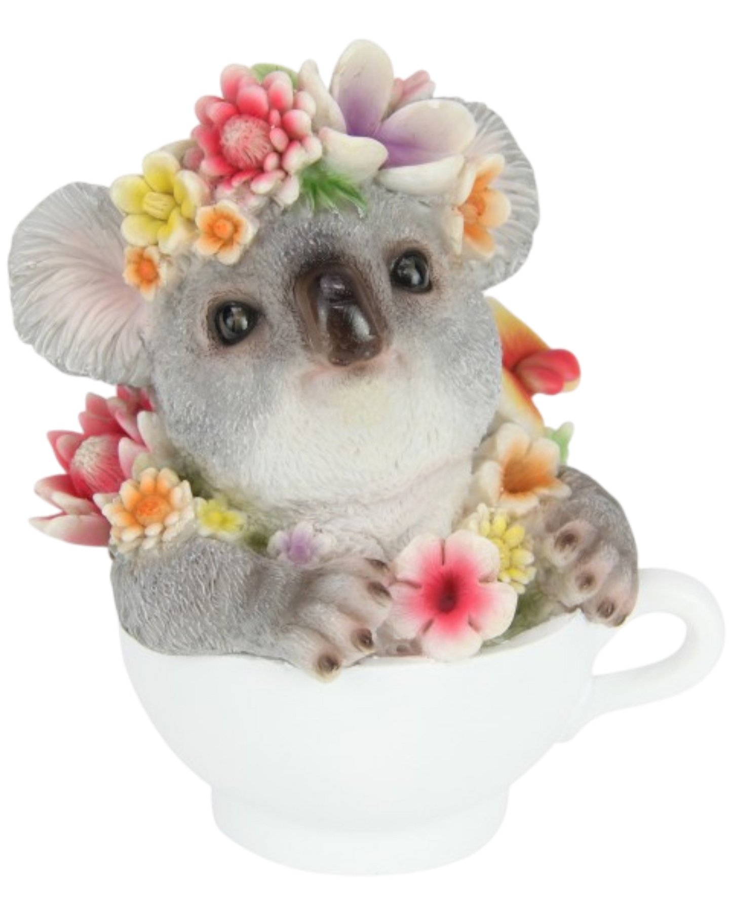 Floral Koala in Teacup