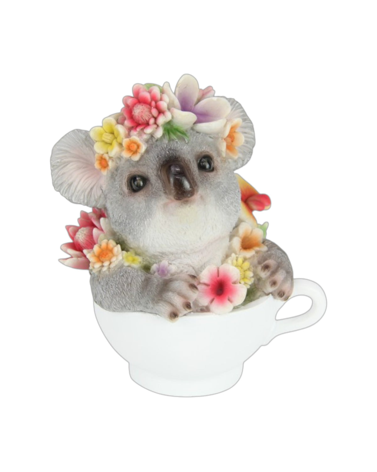 Floral Koala in Teacup