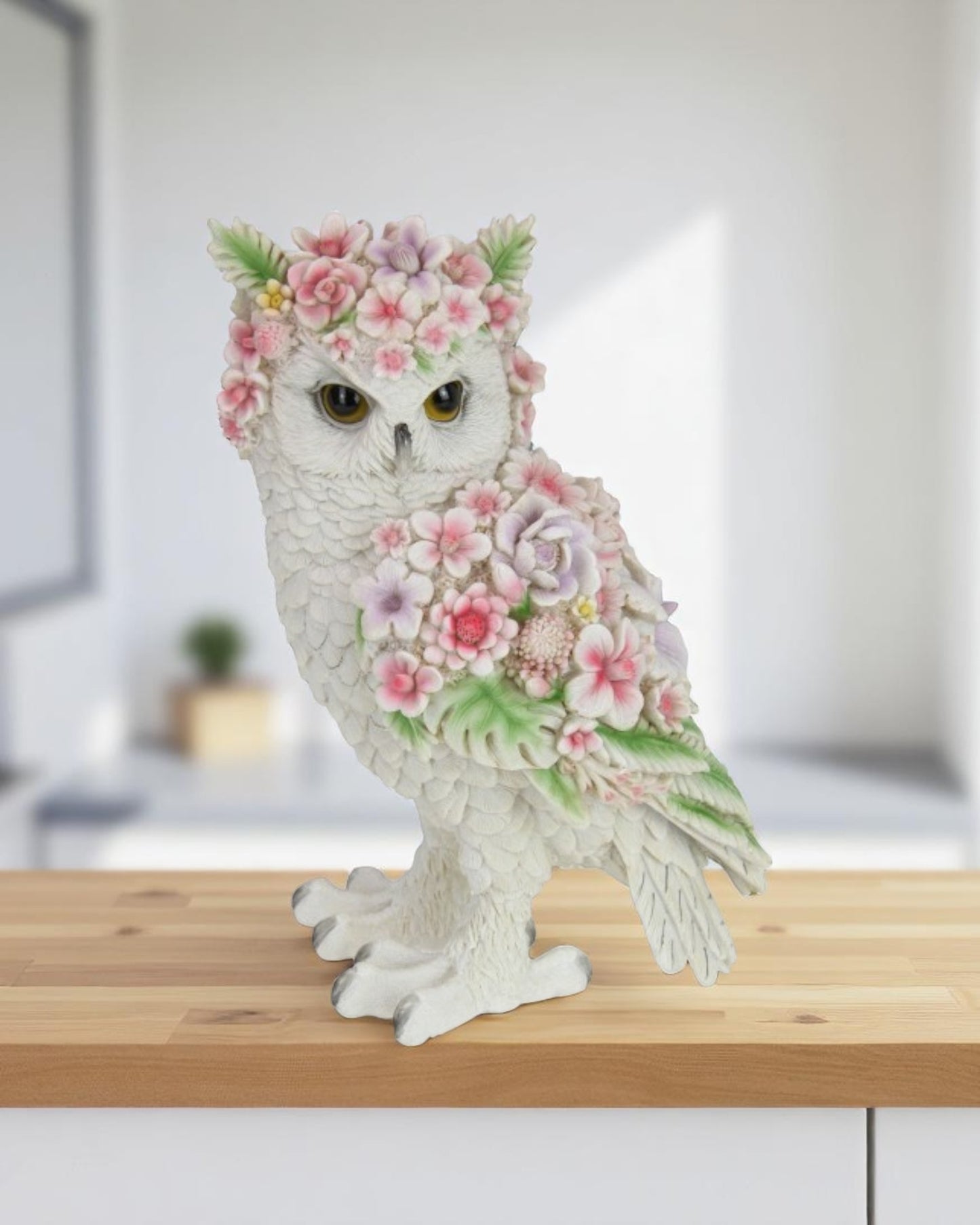 Owl with Flower Finish