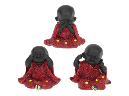 Cute Wise Monks Red Robe