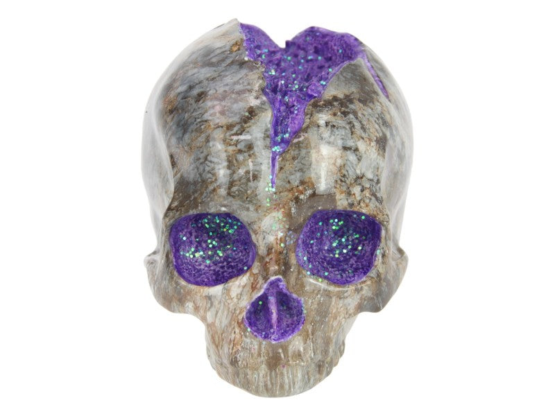 Skull w/Geode Purple Look