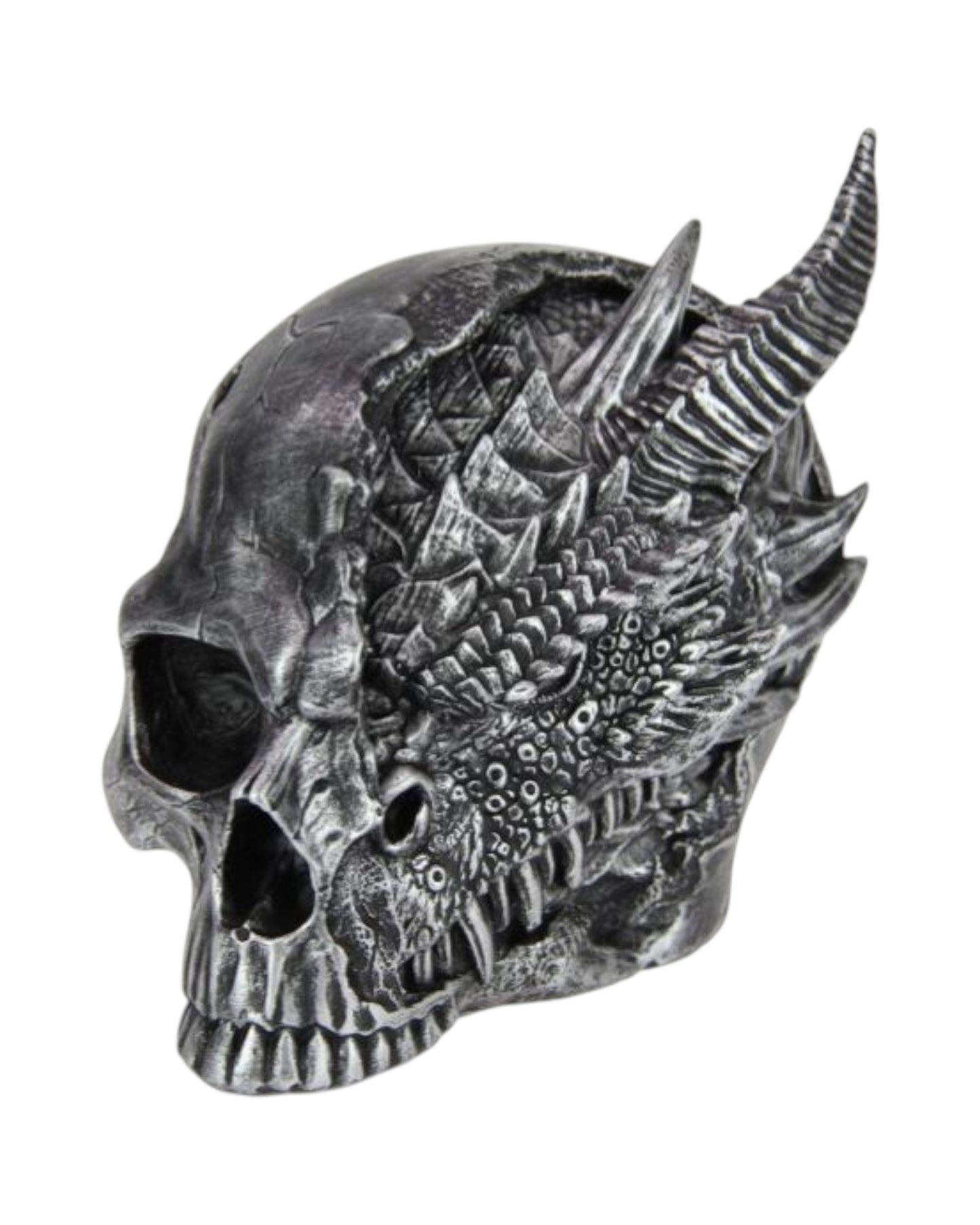 Antique Silver Skull/Drag