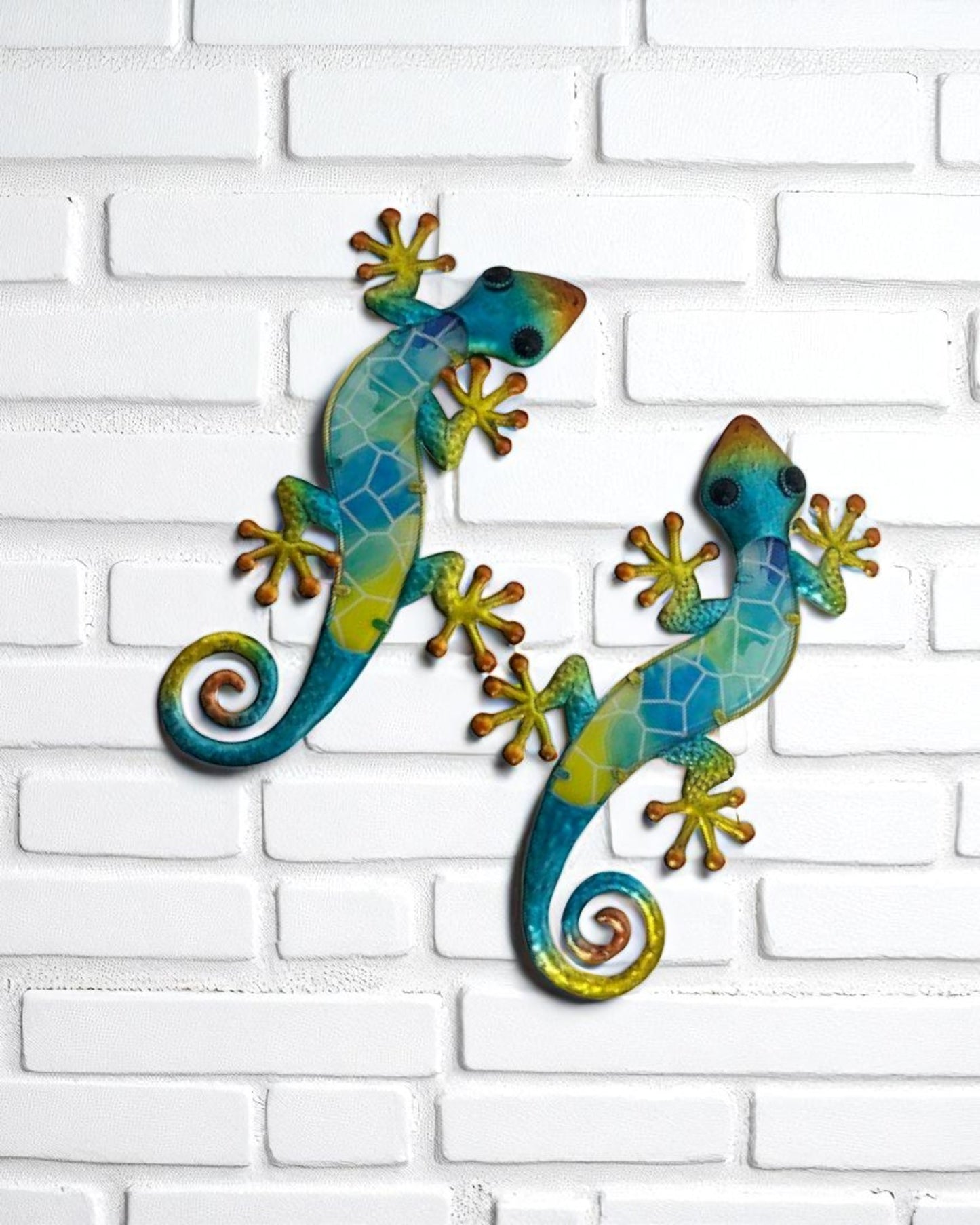 Metal/Glass Lizard Wall Art