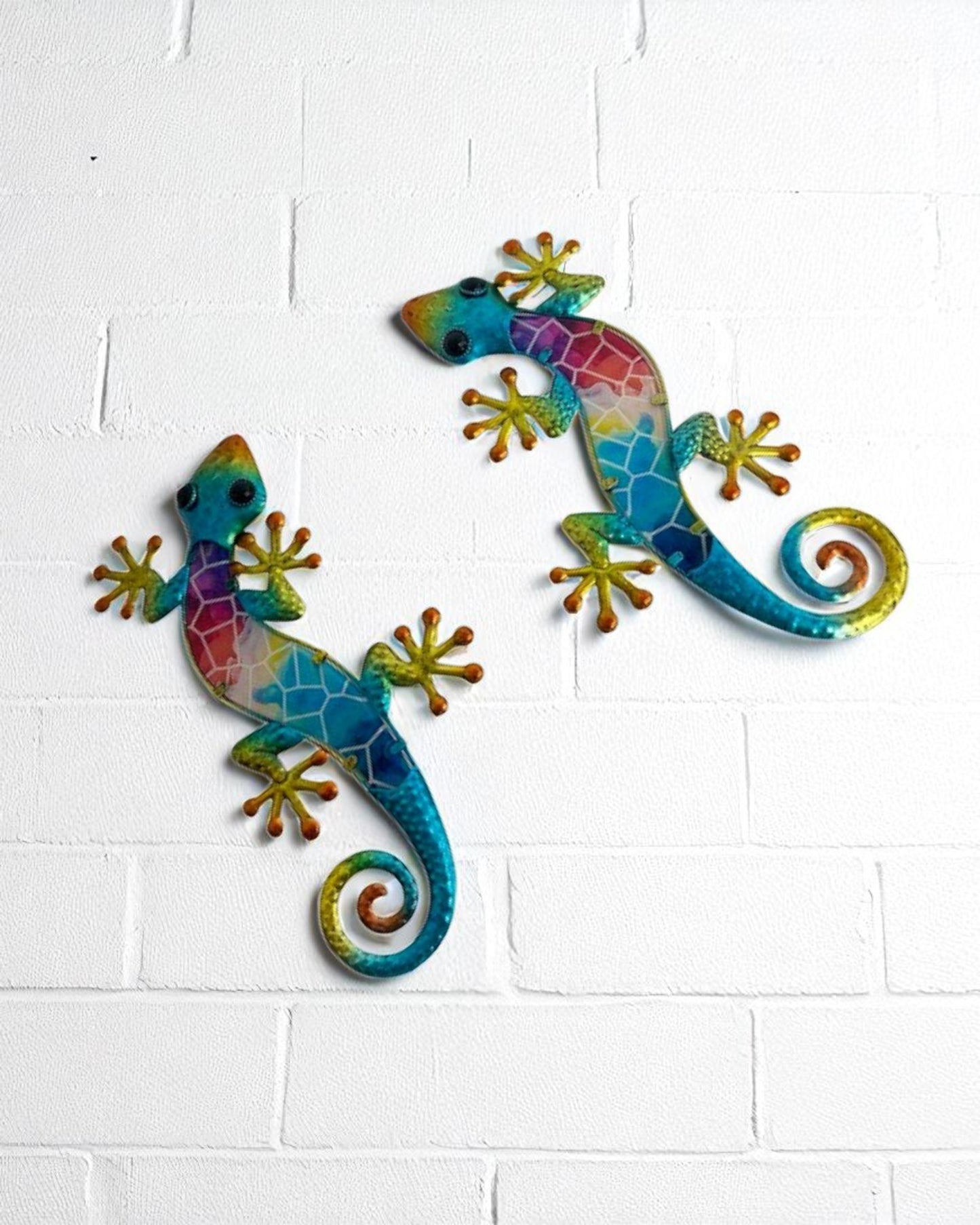 Metal/Glass Lizard Wall Art