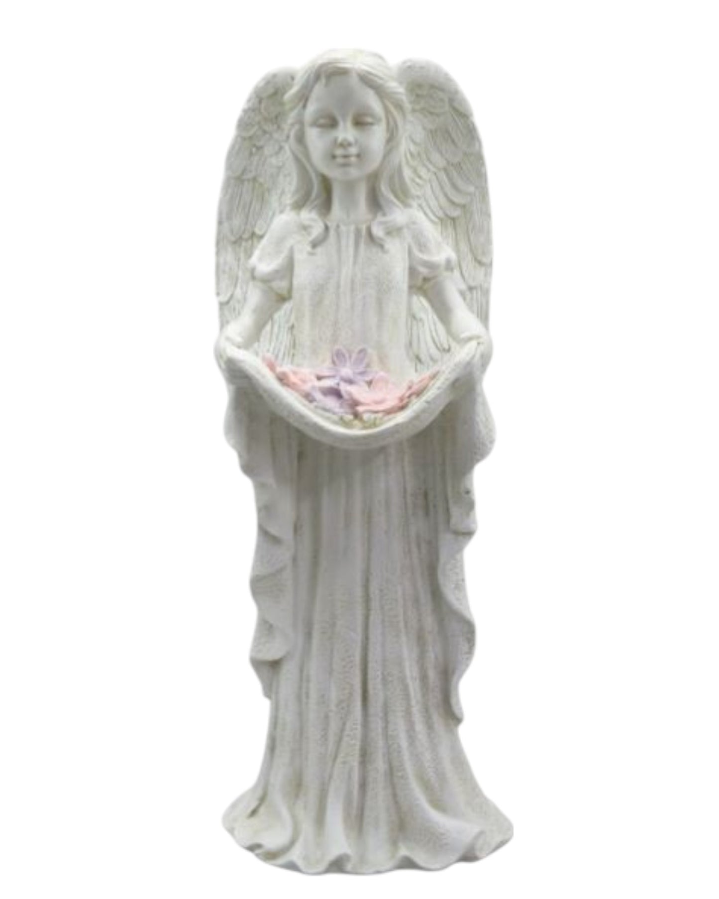 Standing Garden Angel with Flowers