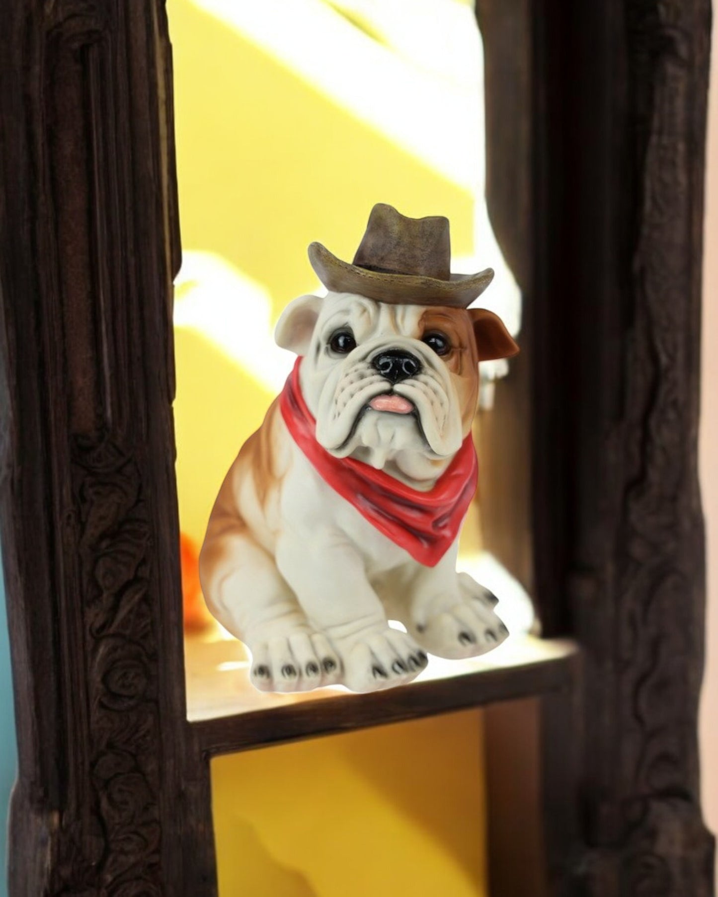 Sitting Cowboy Bulldog