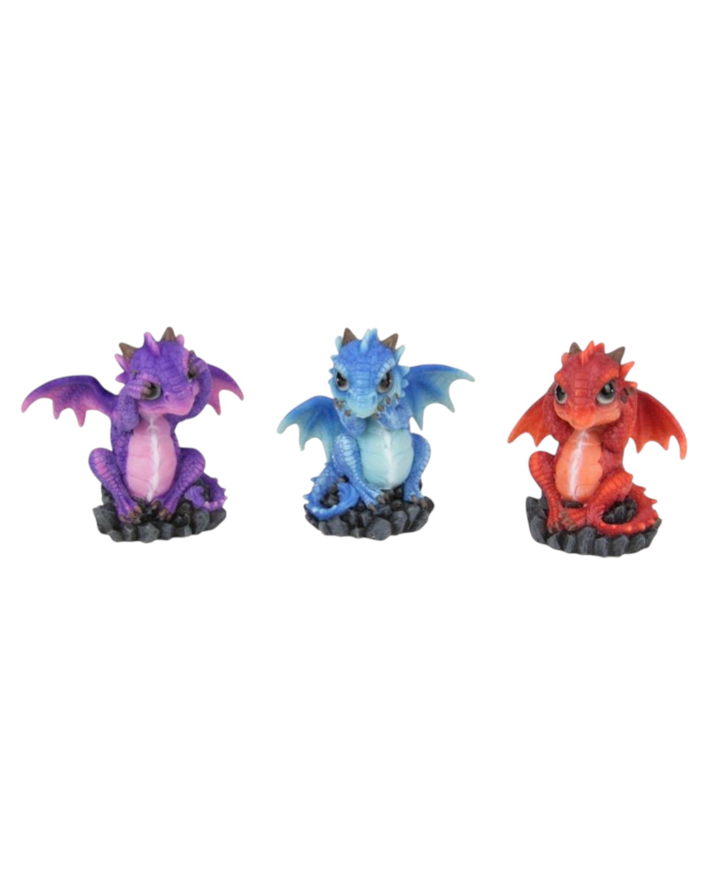 Wise Coloured Dragons ( set of 3 )