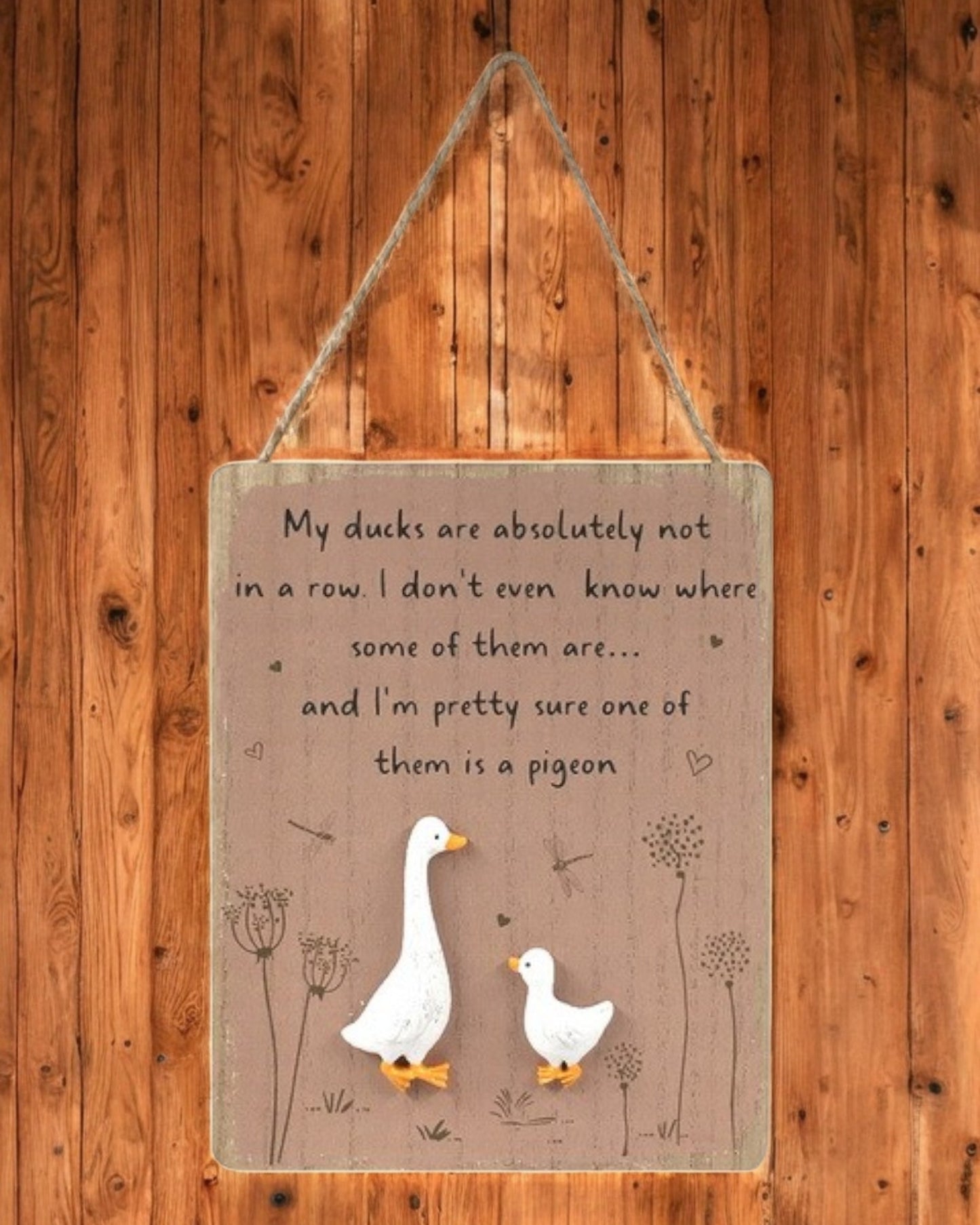 Plaque with Funny Duck Saying