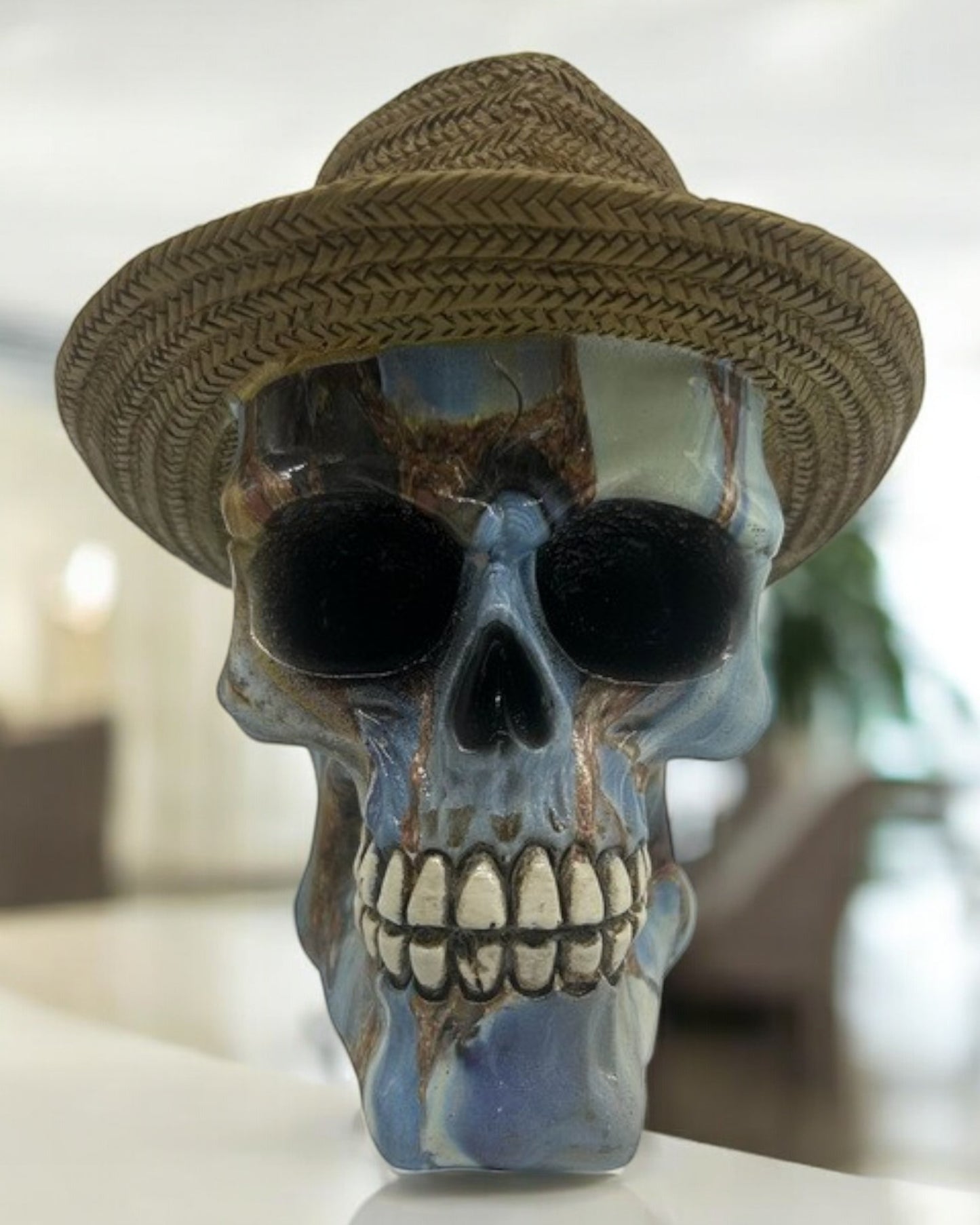Skull with Panama Hat
