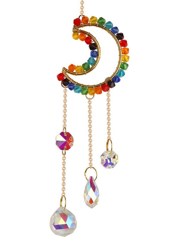 Rainbow Moon Crystal Sun Catcher NEW!