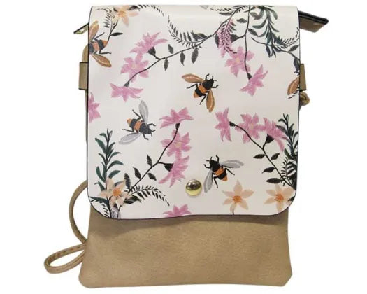 Bees And Flowers Flap Bag