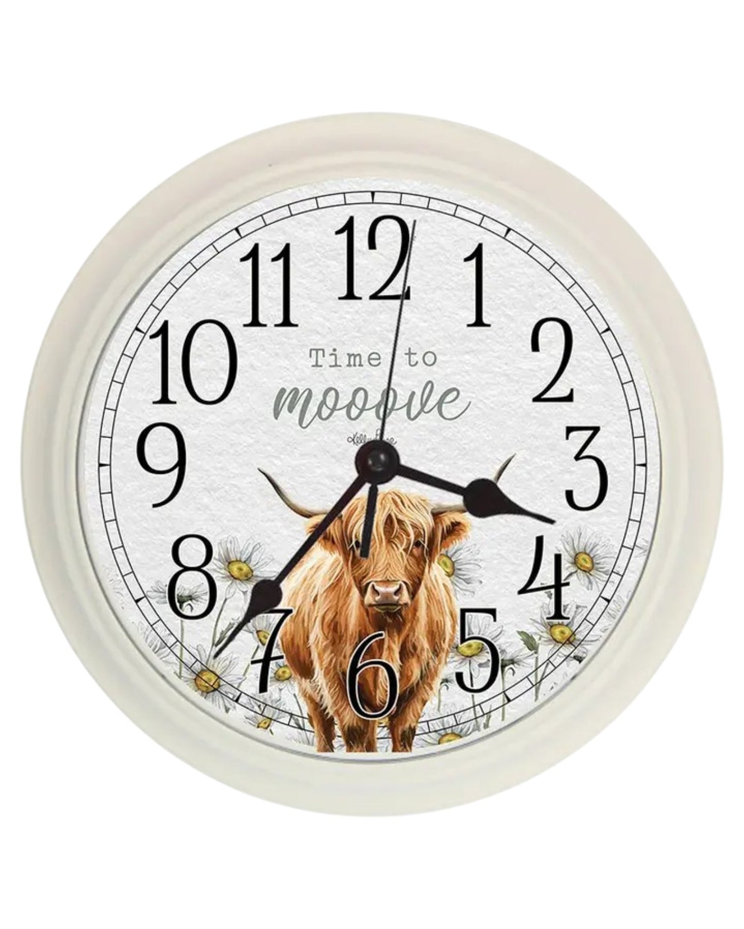 Clock with Highland Cow