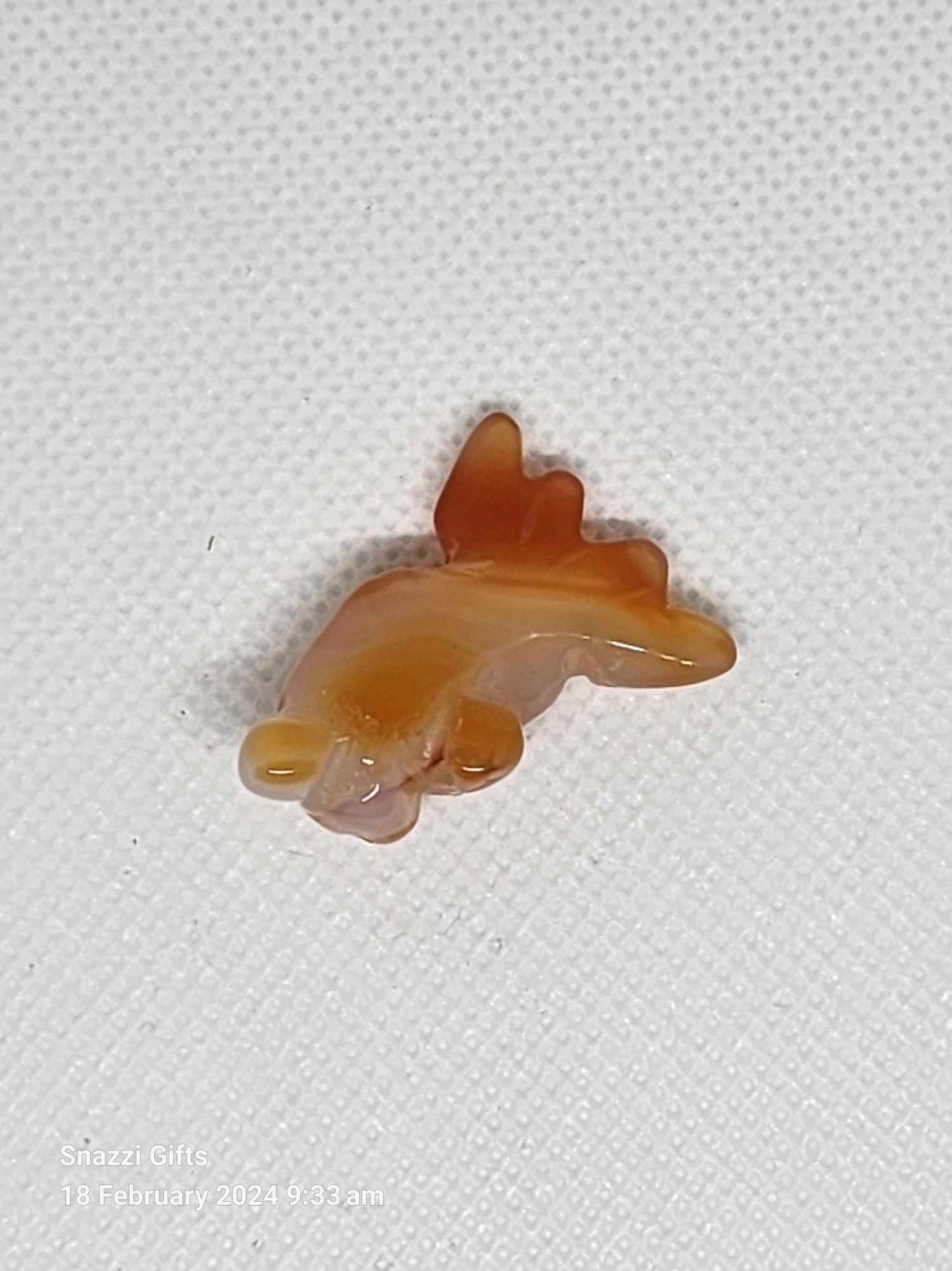 Carnelian Goldfish pendant