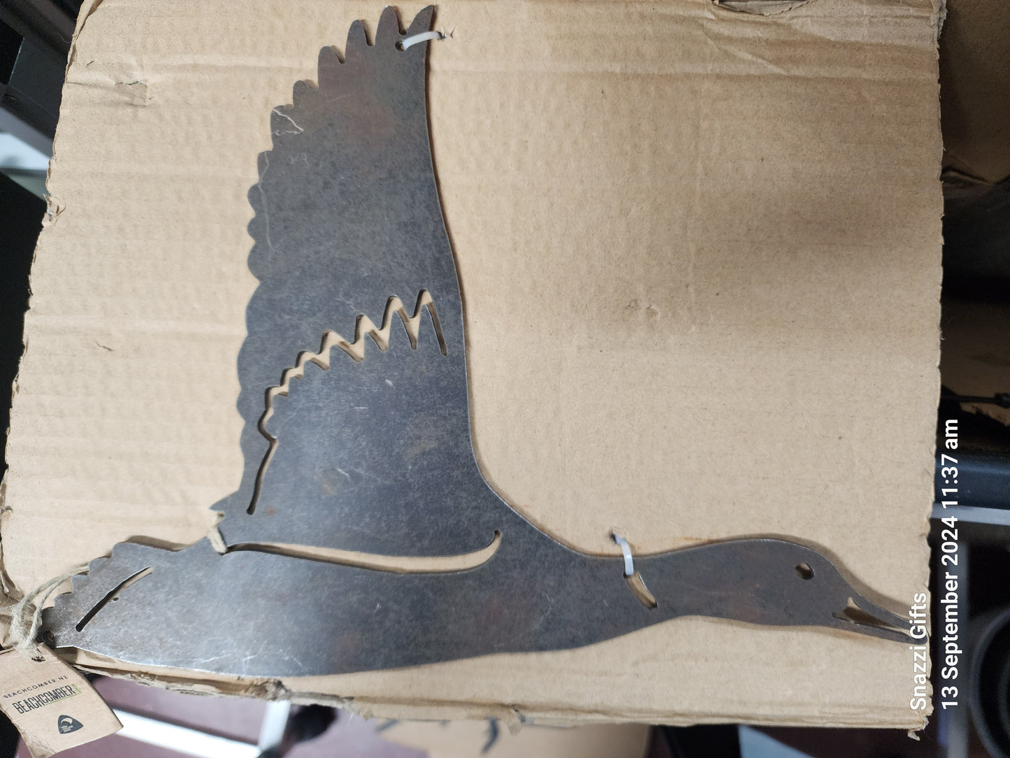 Flying Duck Lge Corten Steel