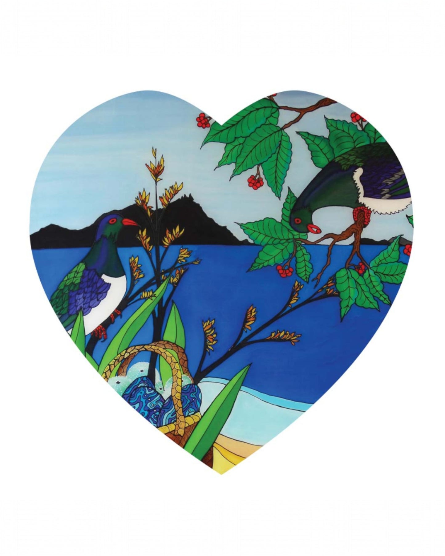 Wood Pigeon Ceramic Heart - Jo May