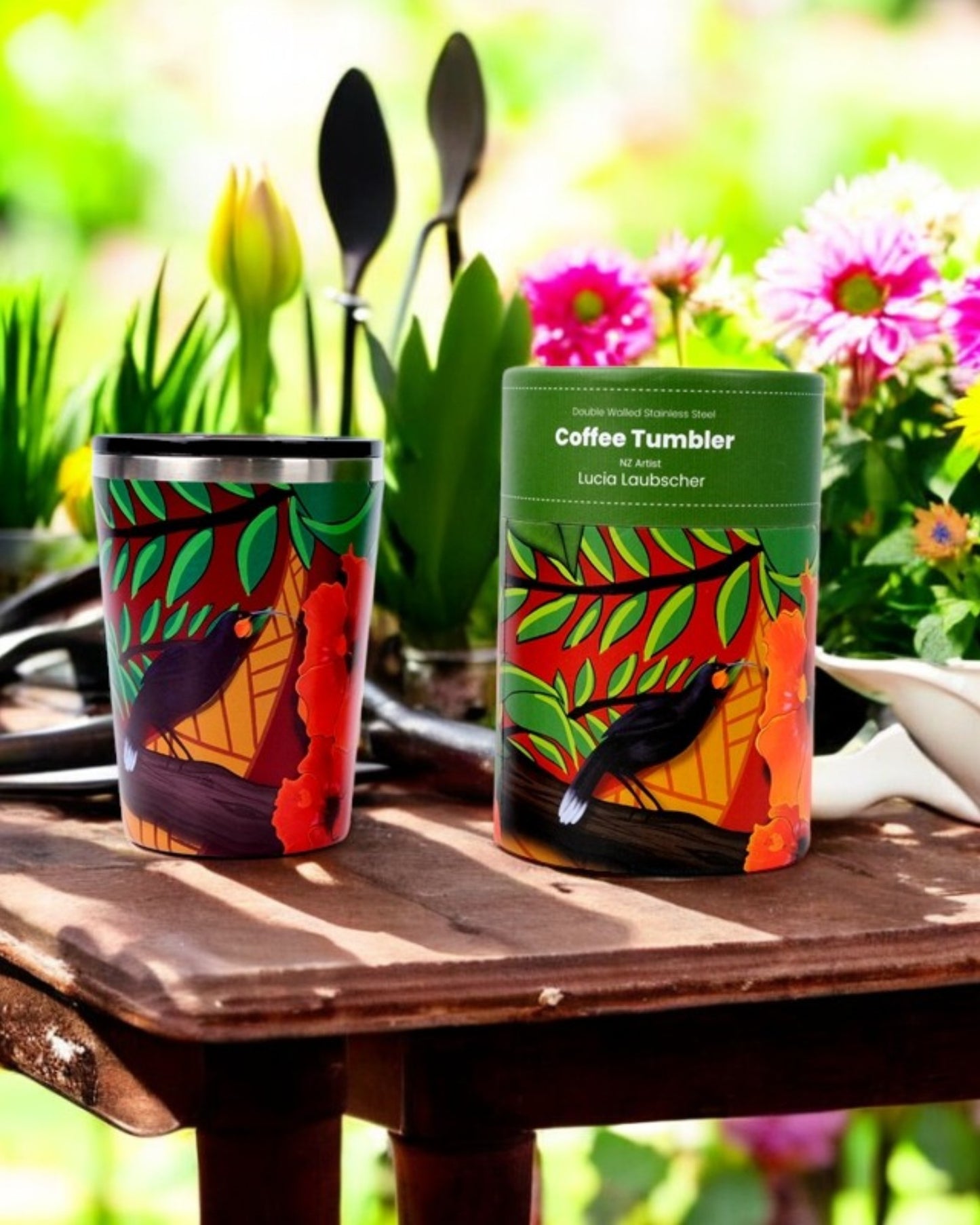 NZ Double Walled S/S Tumbler - Huia