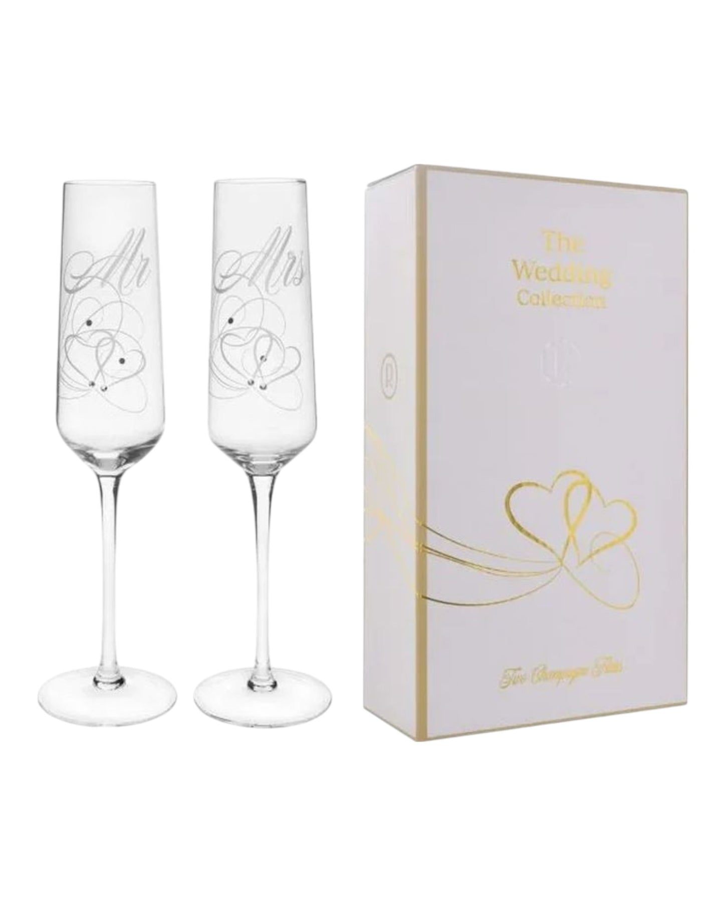 Mr & Mrs Champagne Flutes S/2