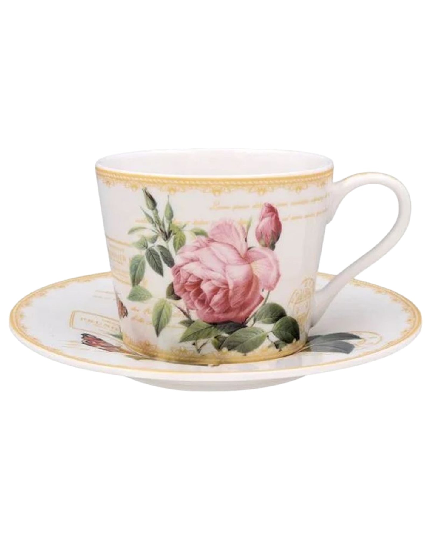 Redoute Rose Cup & Saucer