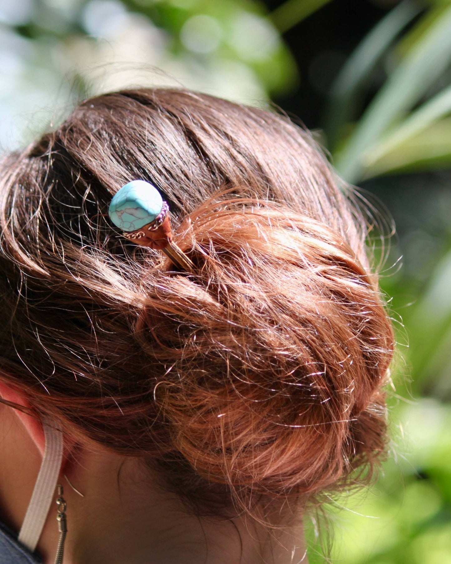 Natural Stone Wooden Hair Stick