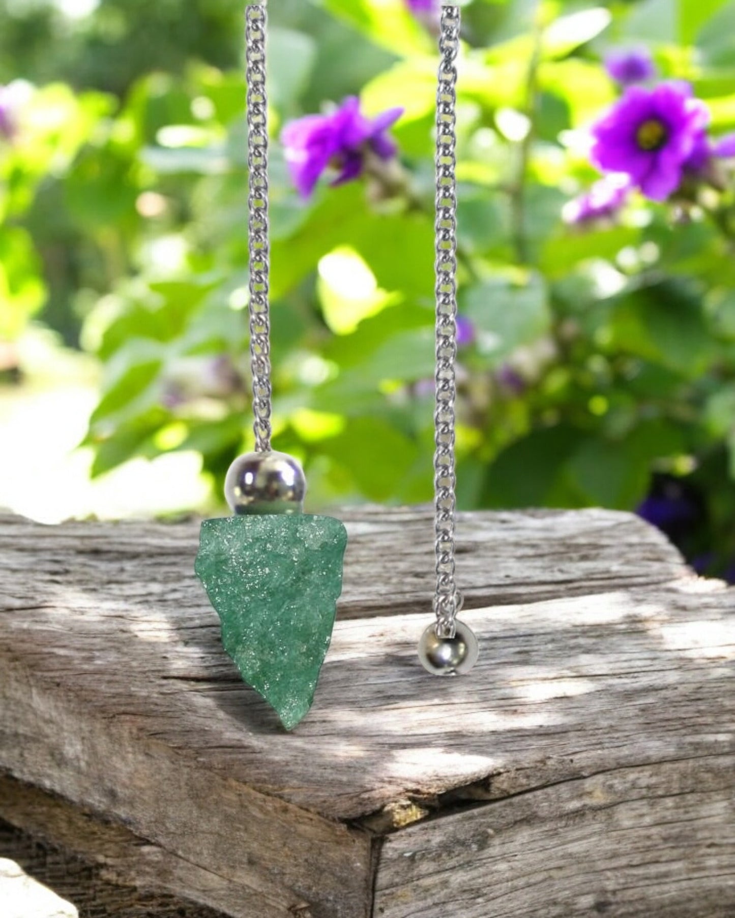 Green Aventurine Rough Point Pendulum NEW!