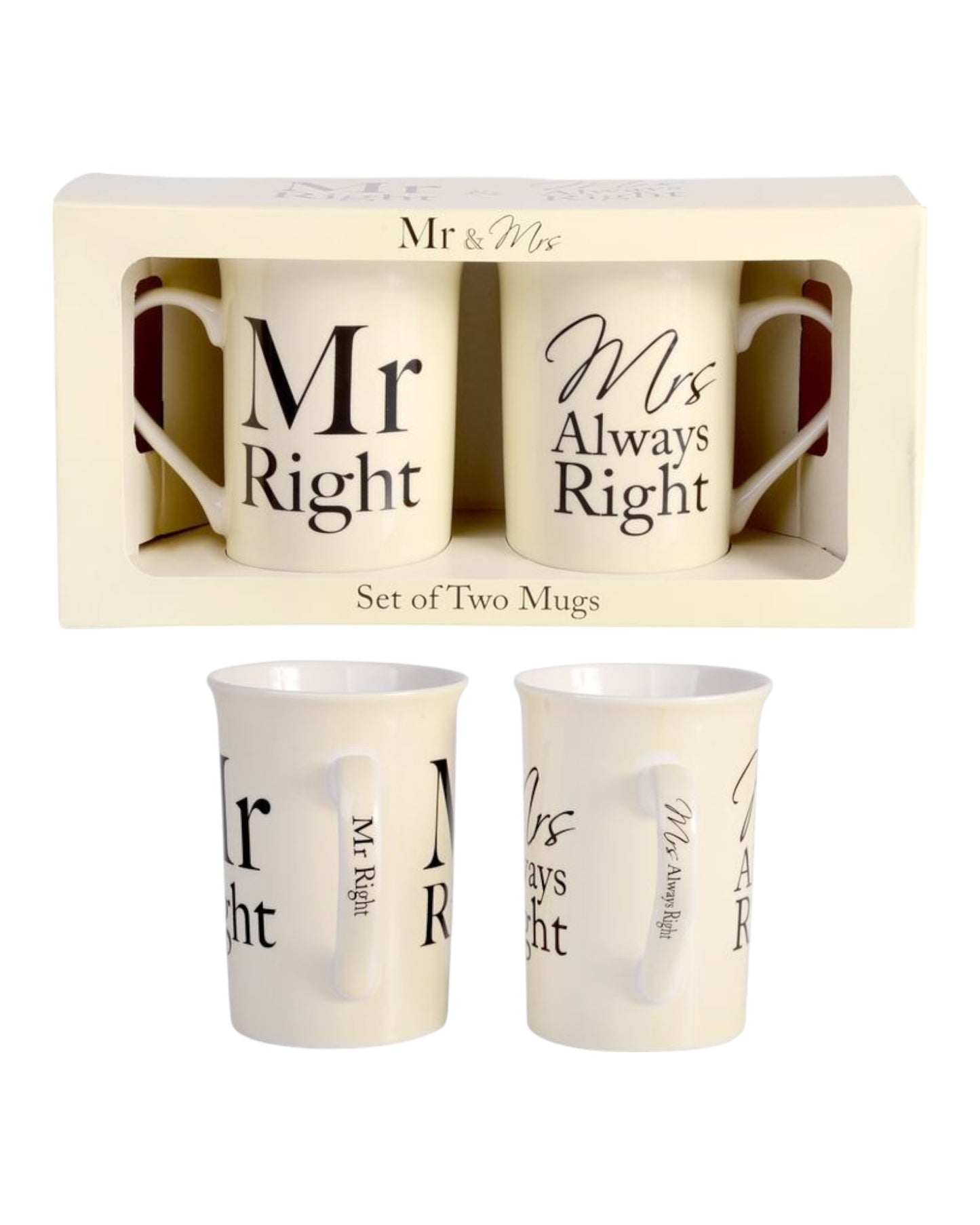 Mr & Mrs Right Mug S/2