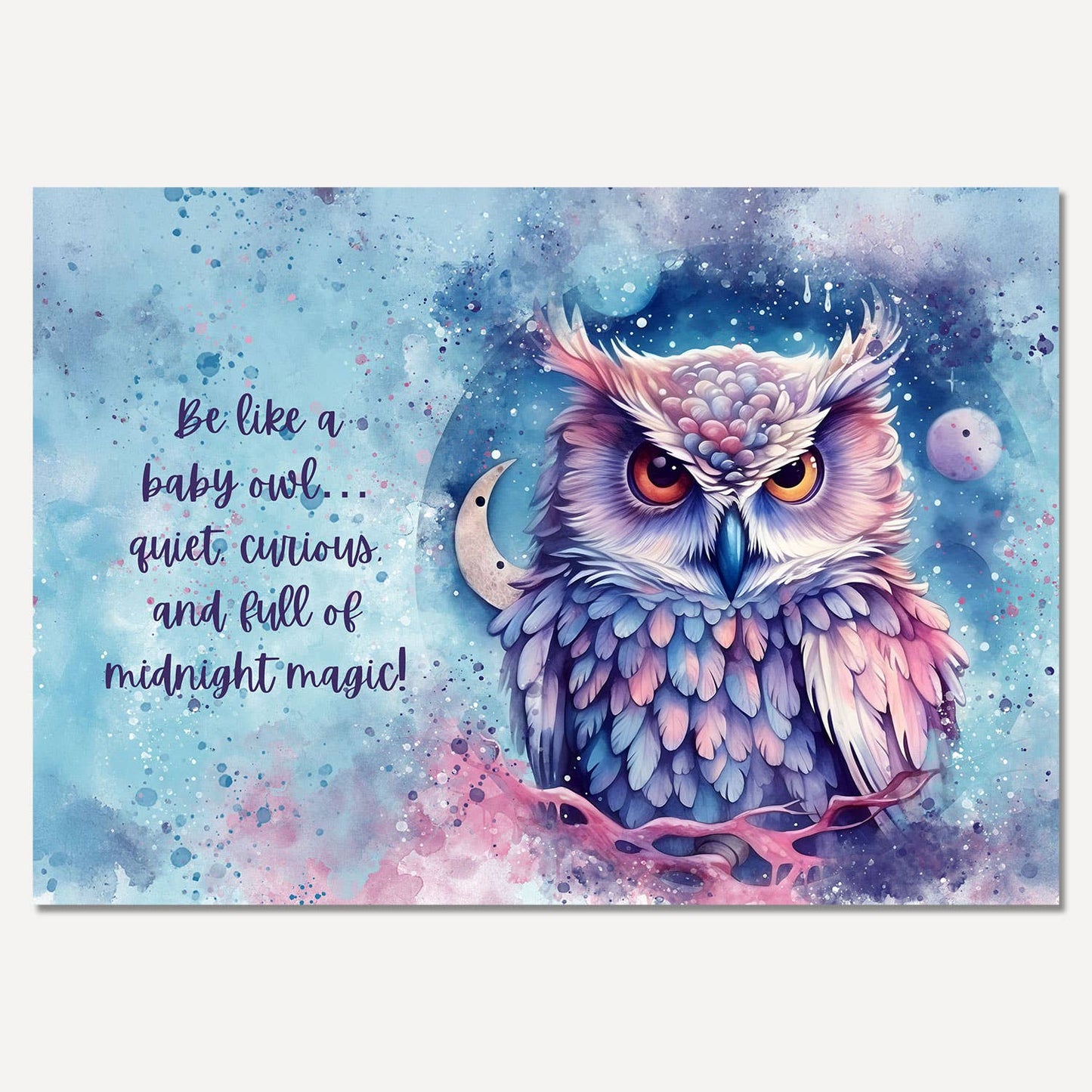 Cute Owl 16oz Skinny Stainless Steel Tumbler