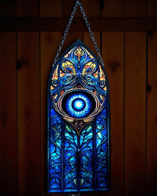 Glass Suncatcher Cathedral - Evil Eye