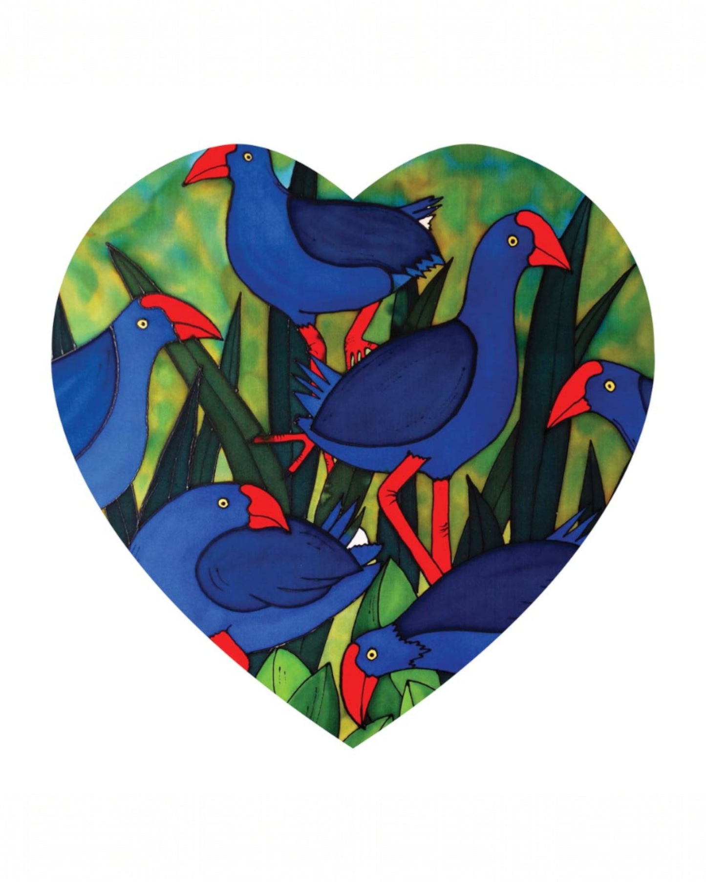 Pukeko Ceramic Heart - Jo May