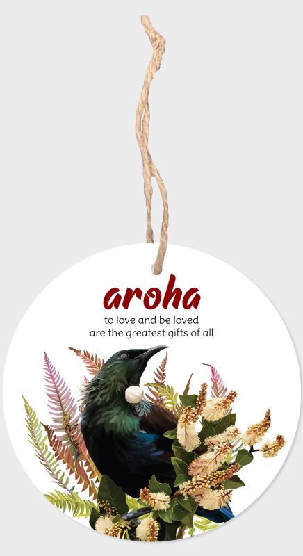 Glass Disk Tui/Fern/Aroha