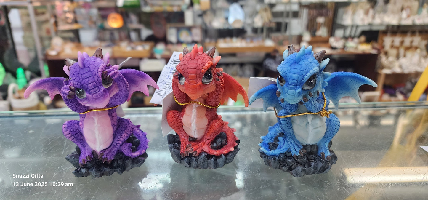 Wise Coloured Dragons ( set of 3 )