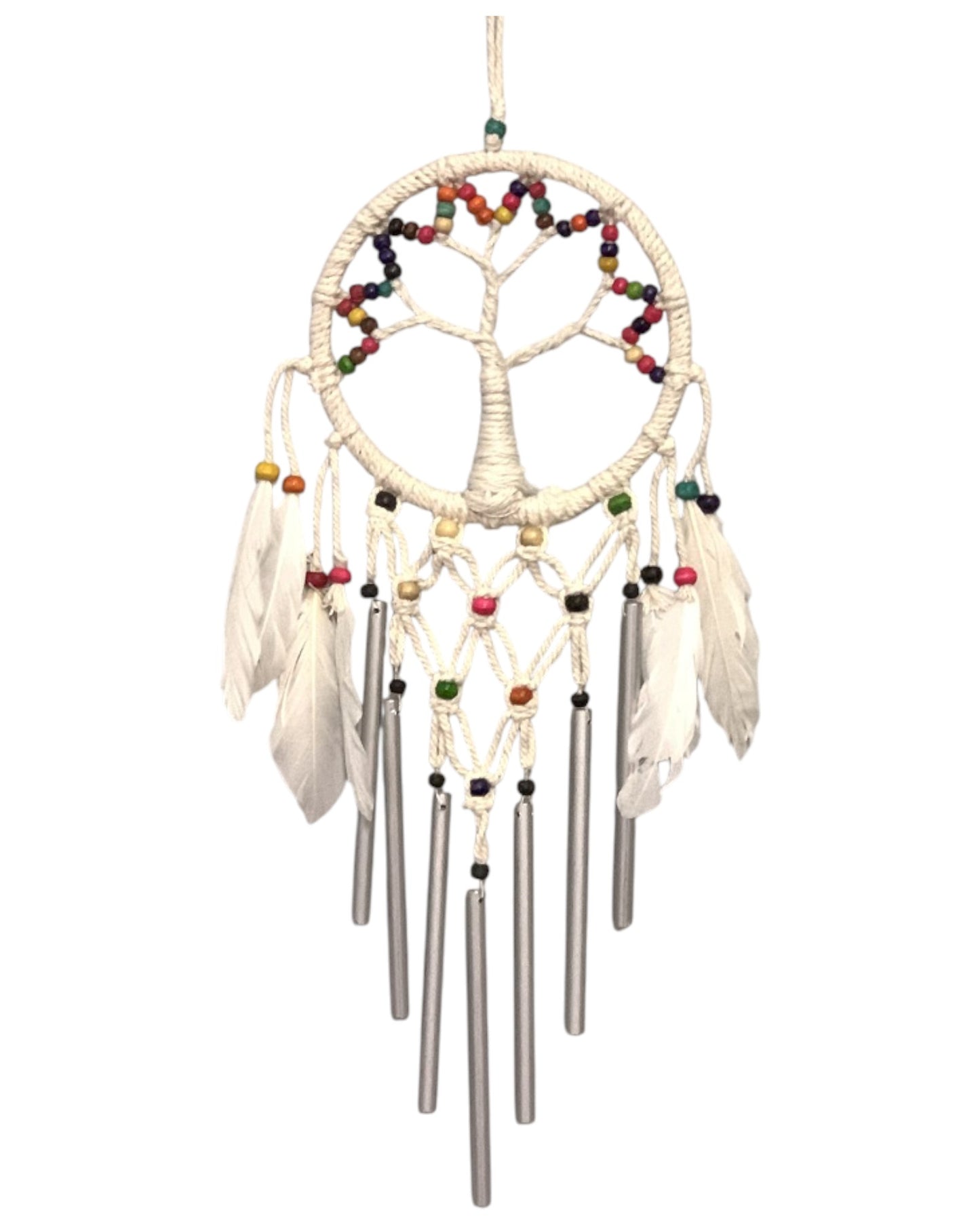 Dreamcatcher Tree Of Life Windchime Multi Bead 16cm