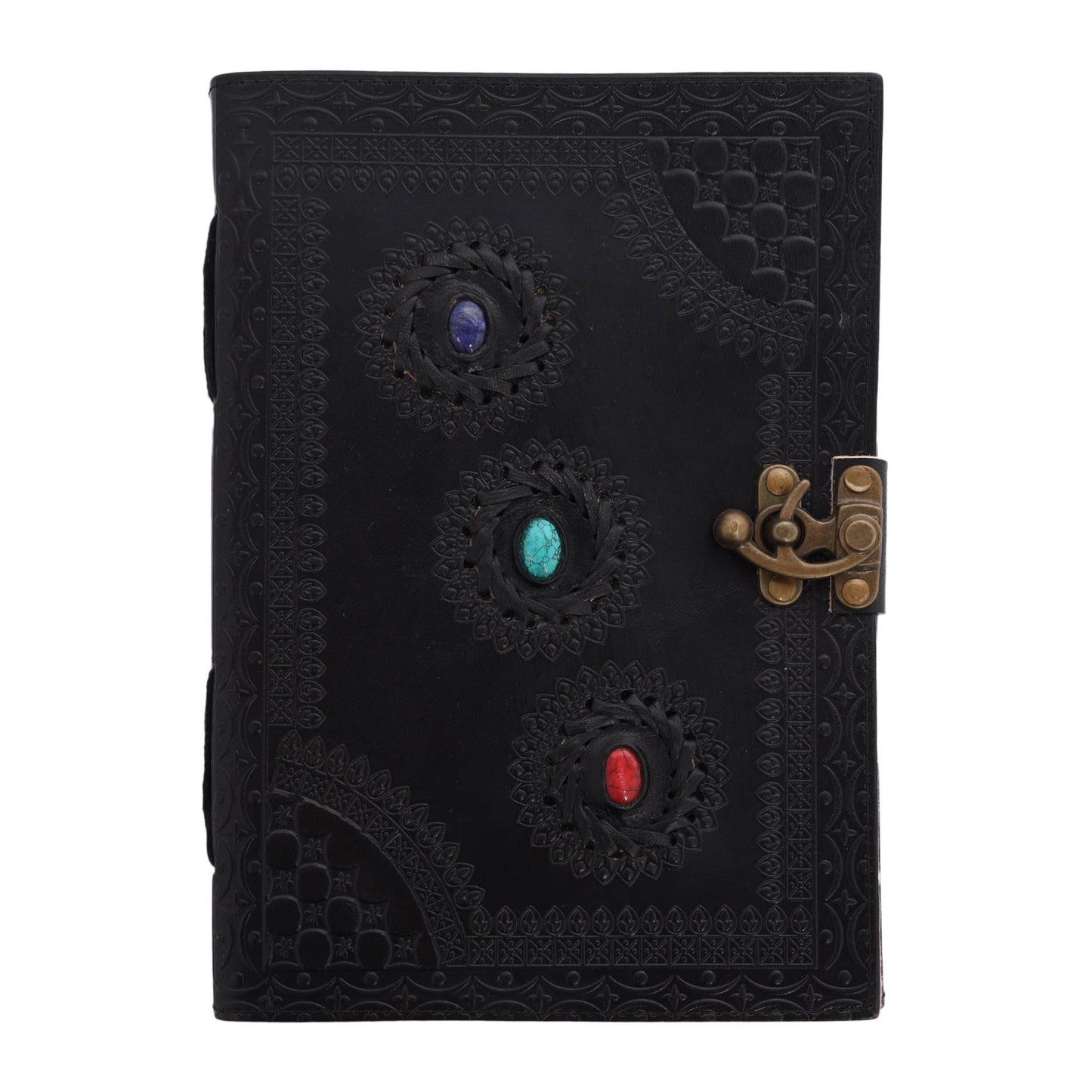 3 Precious Stone Chakra Leather Meditation Journal