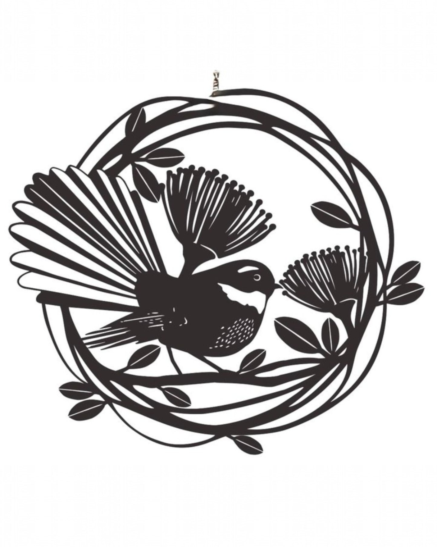 NZ Native Bird WallArt Fantail 47cm