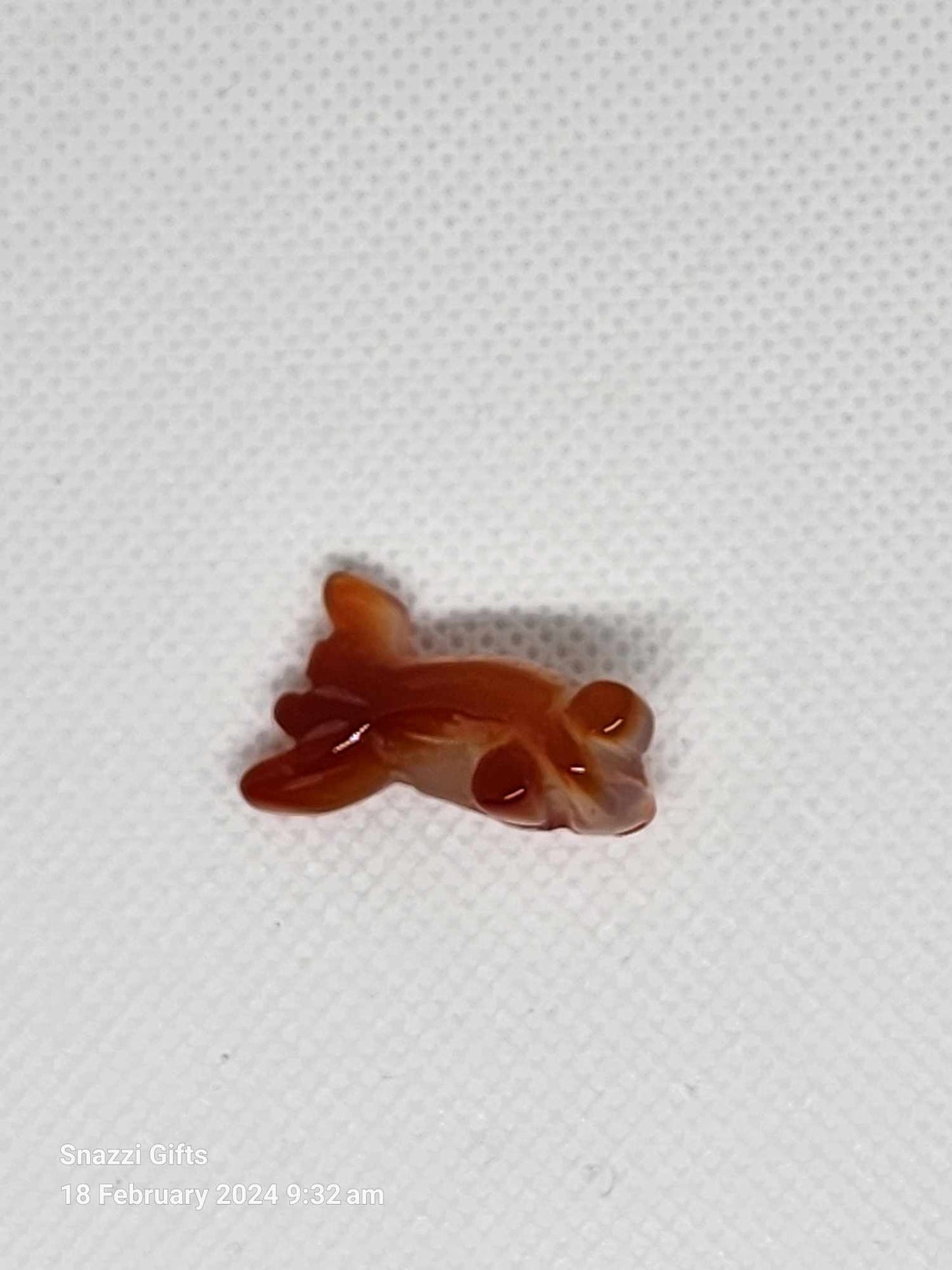 Carnelian Goldfish pendant