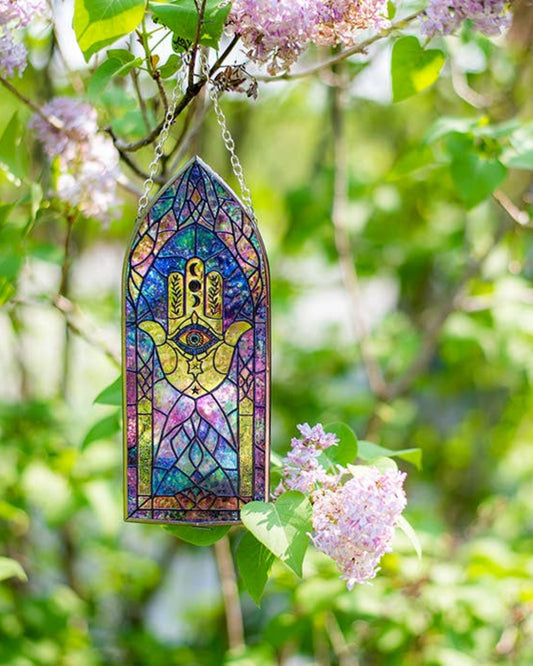 Glass Suncatcher Cathedral  - Fatima Hand
