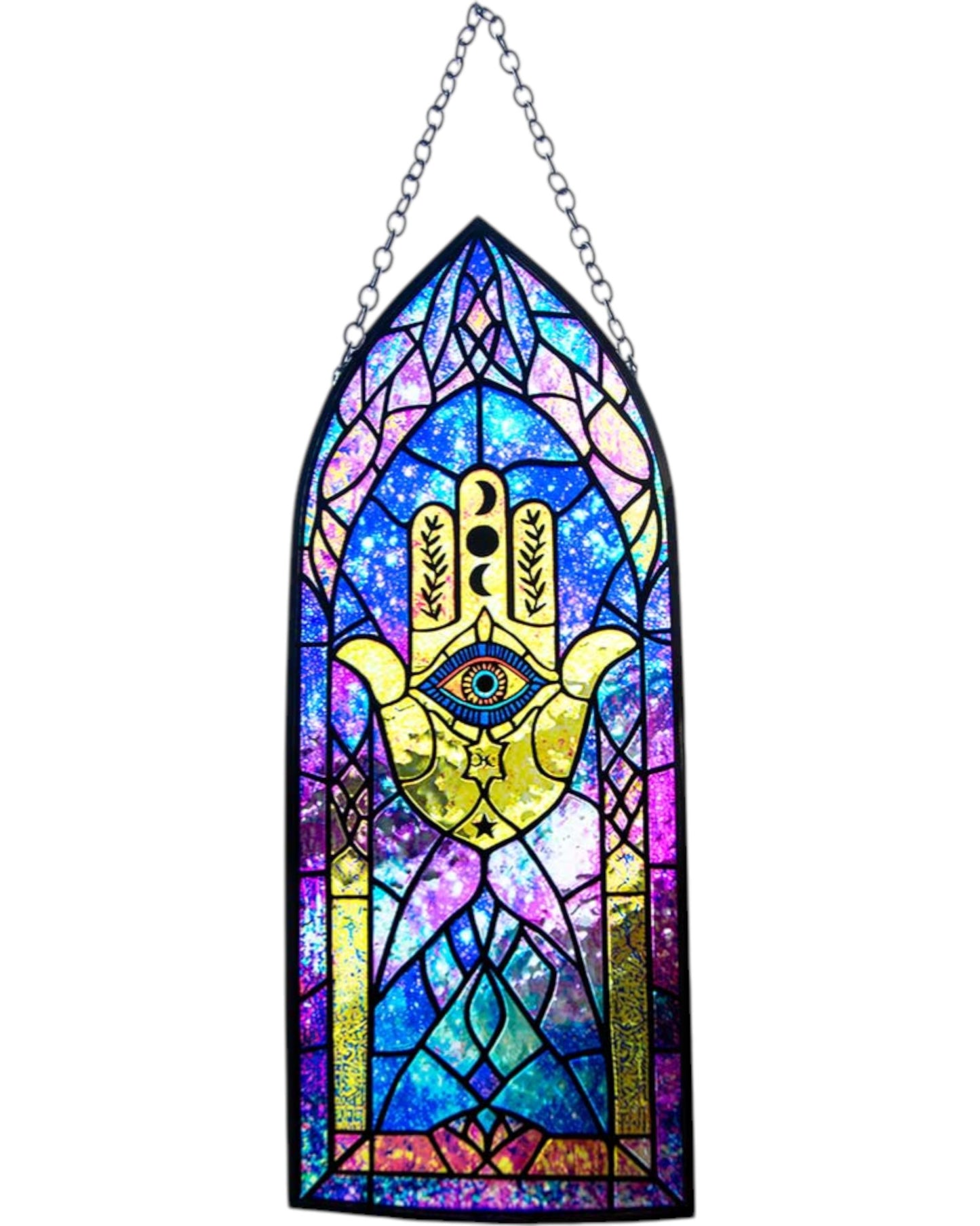 Glass Suncatcher Cathedral  - Fatima Hand