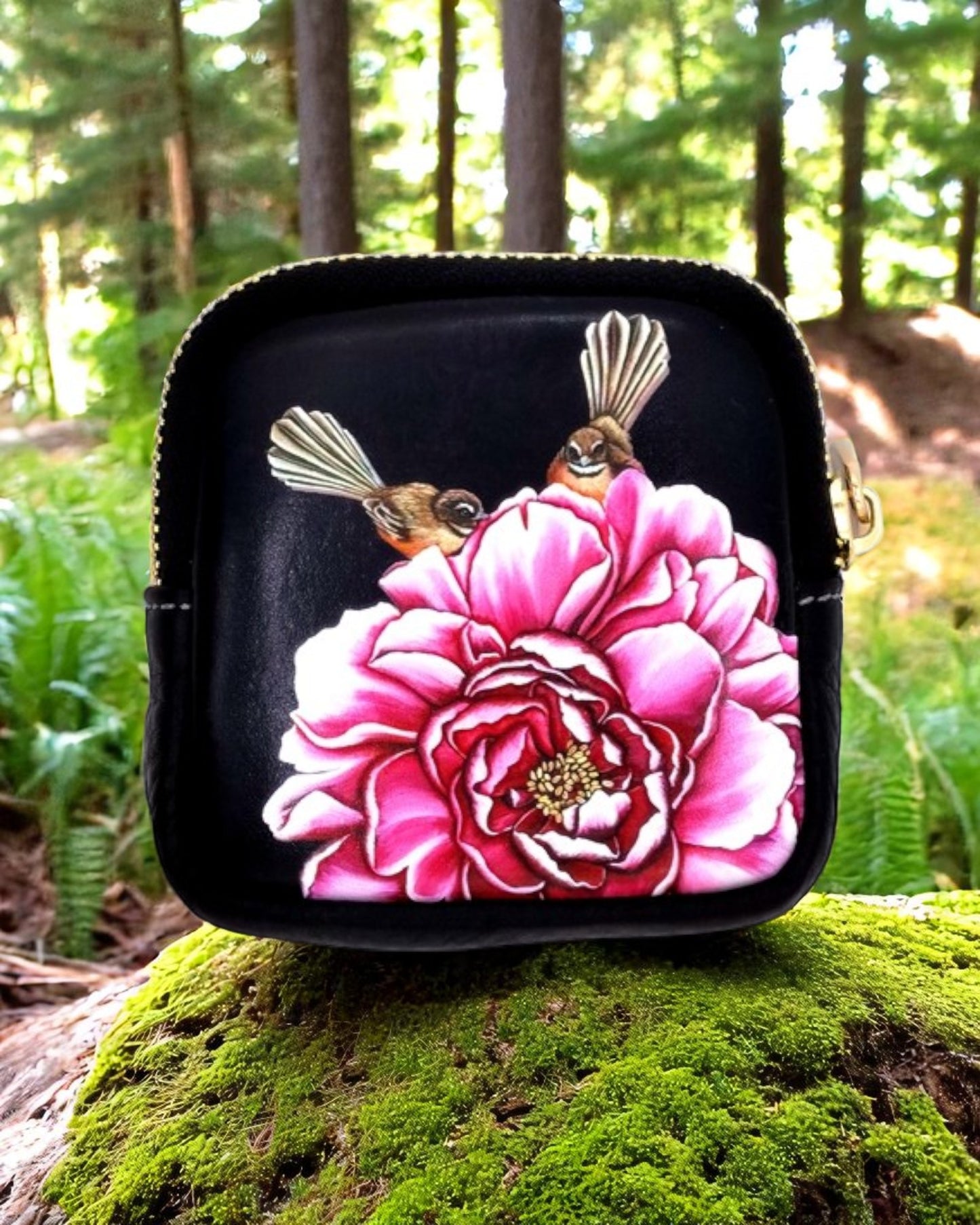 Fantails & Camelia Coin Purse