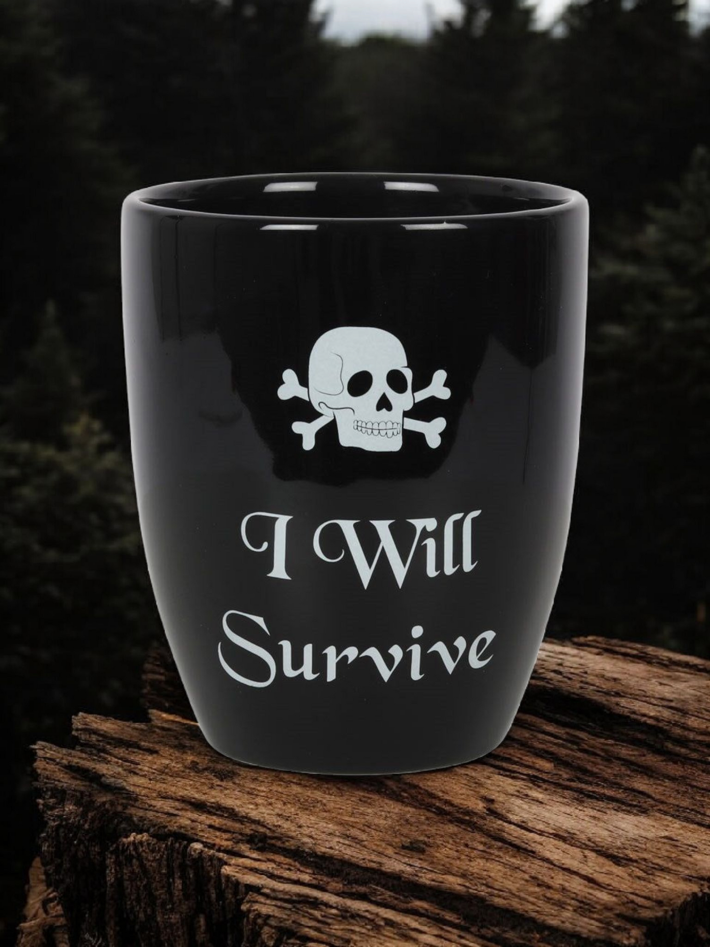 I Will Survive Gothic Ceramic Plant Pot