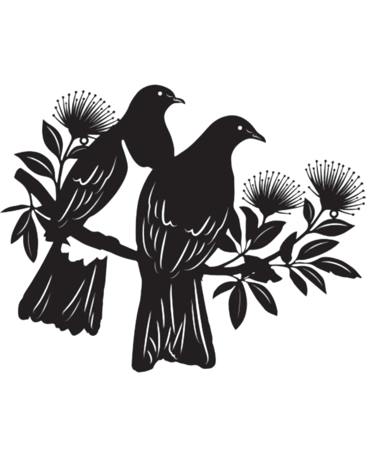 Kereru Duo On Pohutukawa Wall Art
