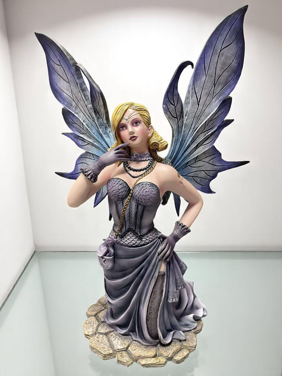 Kneeling Fairy with Dragon Saddlebag LAST ONE