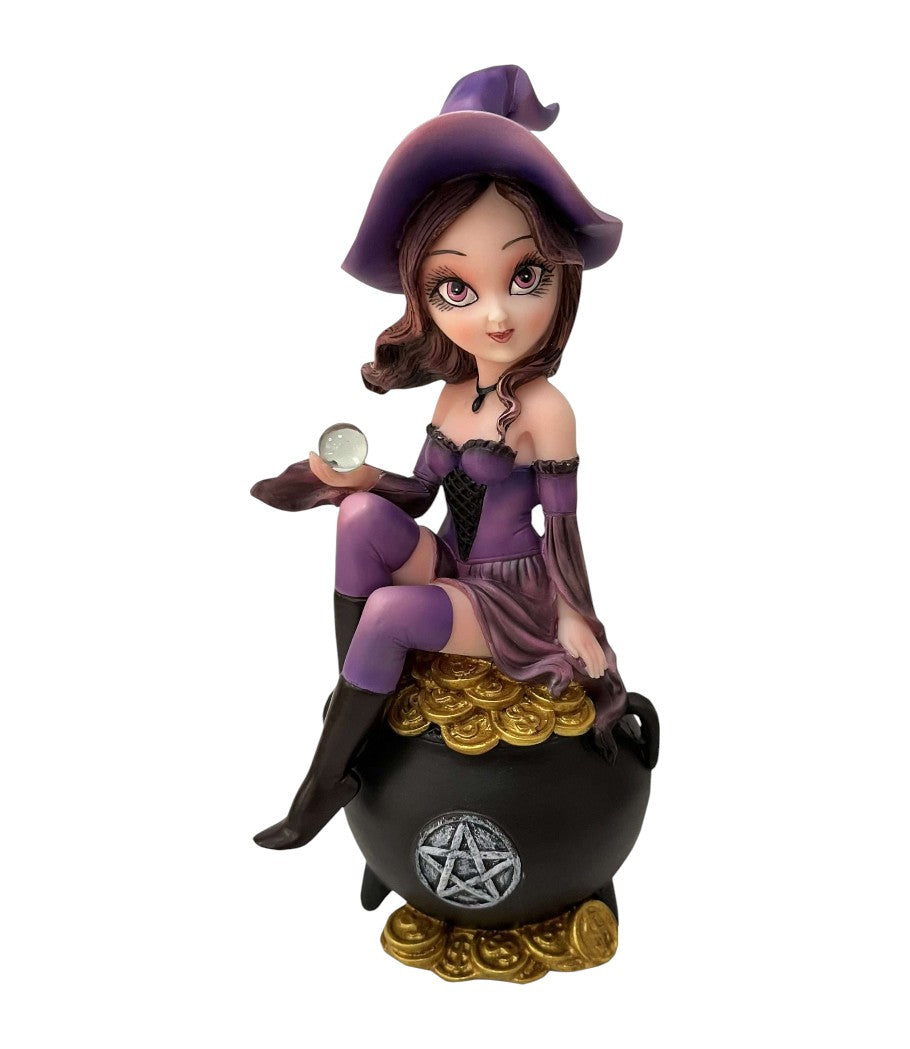 Witch Sitting on Cauldron