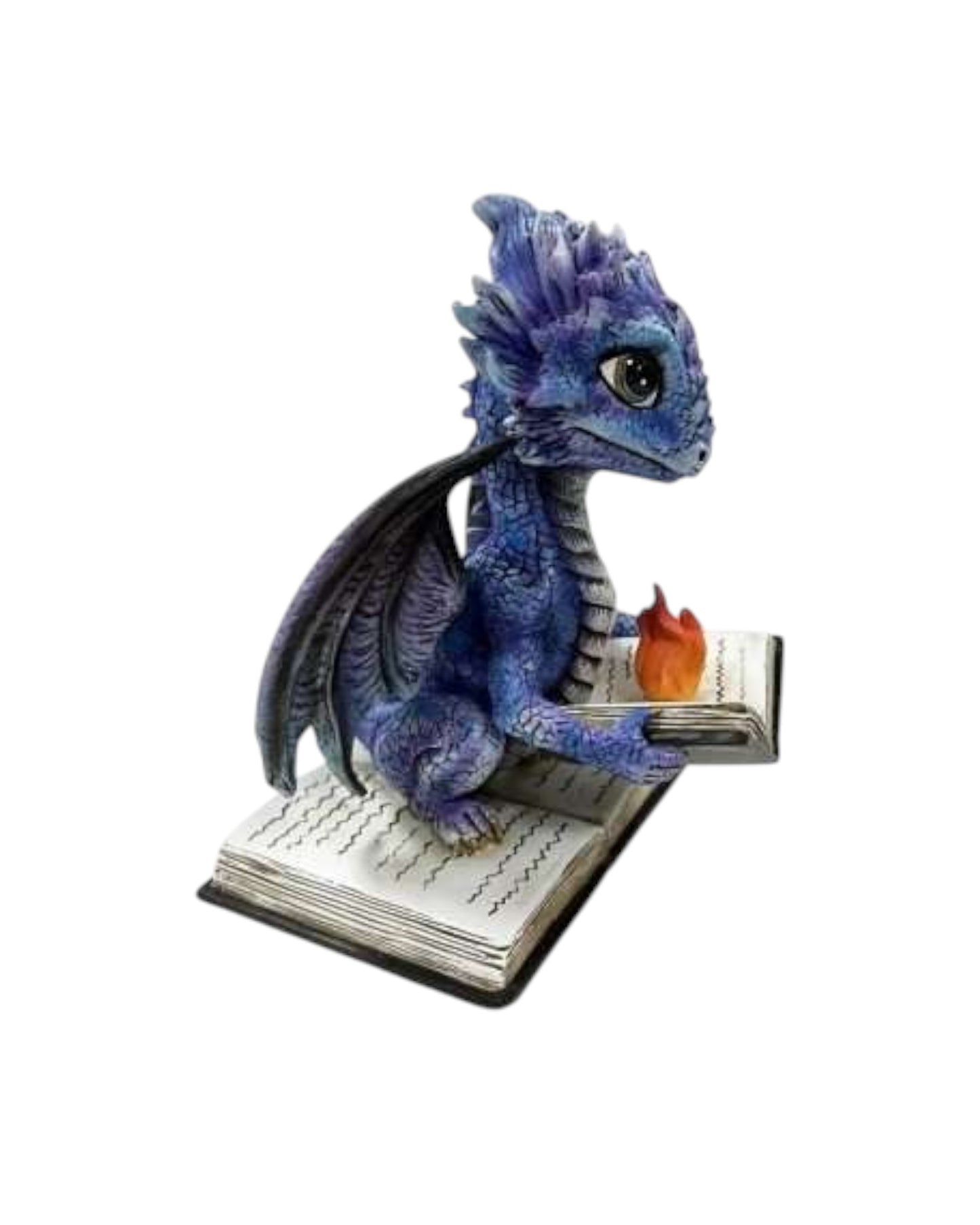 Dragon Reading Book on Fire