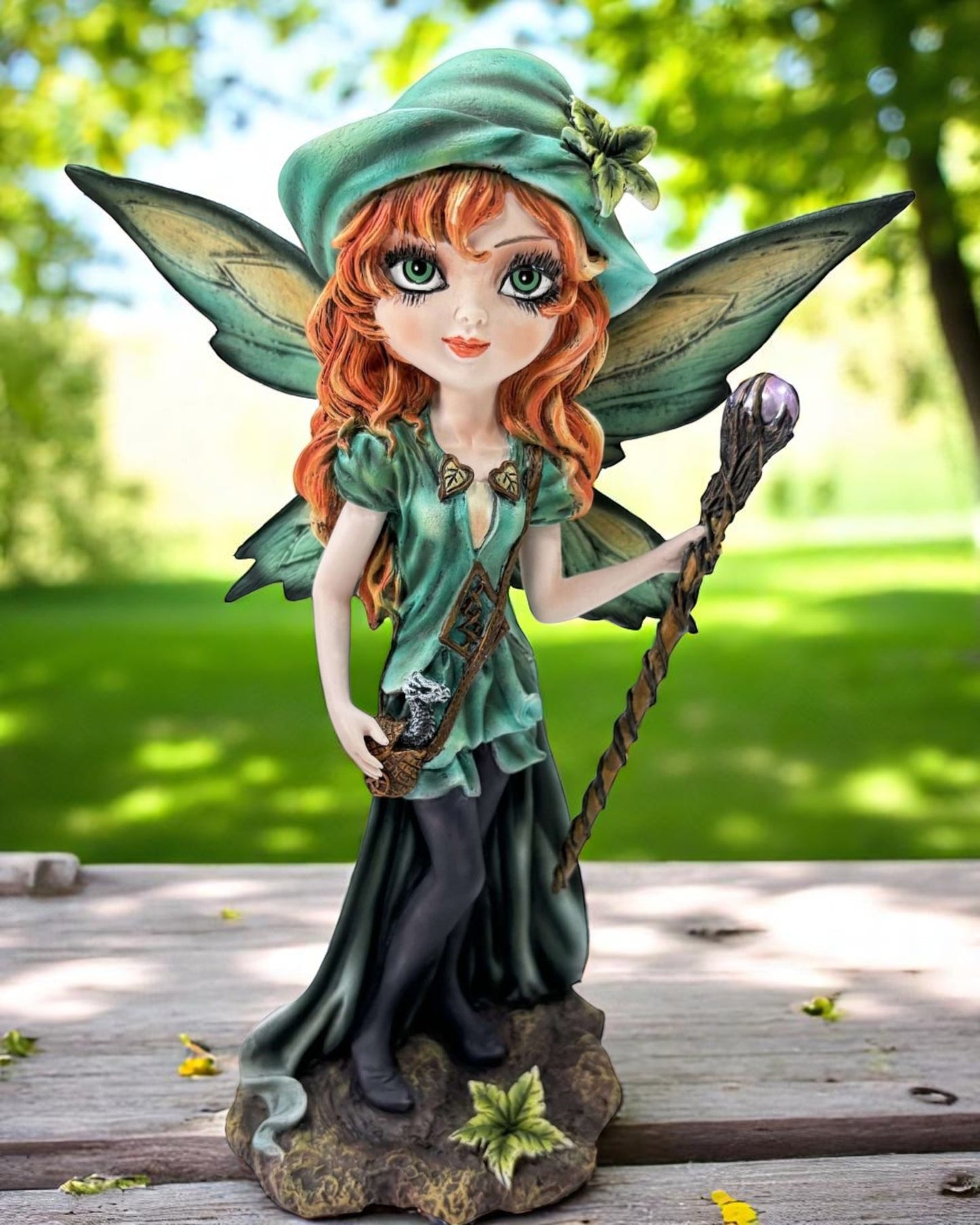 Green Fairy with Magic Wand