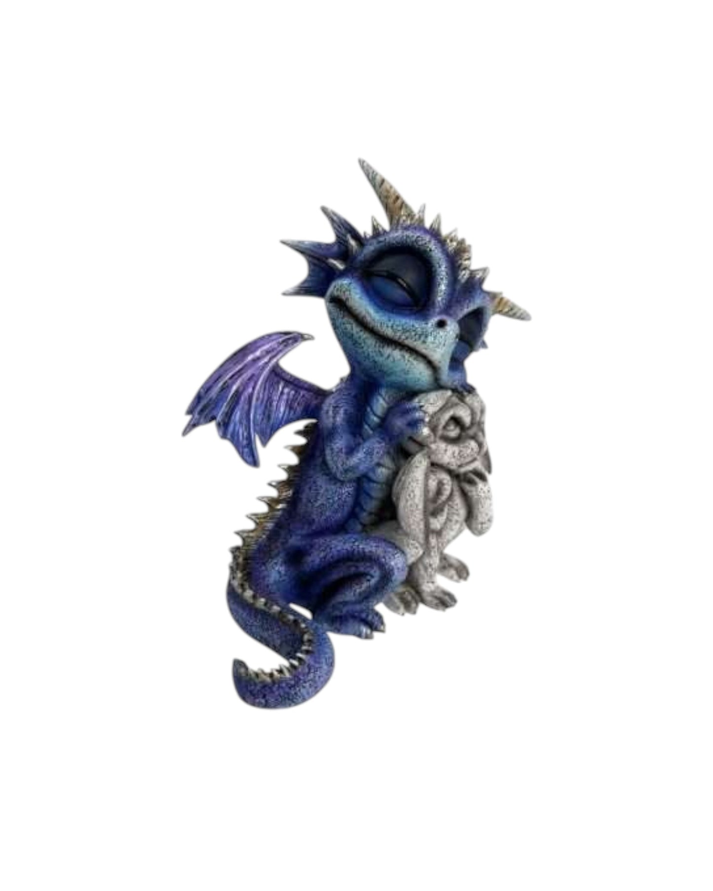Cute Dragon Cuddling with Gargoyle